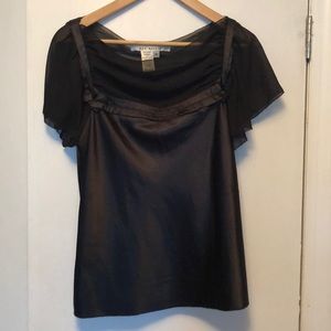 Black satin top